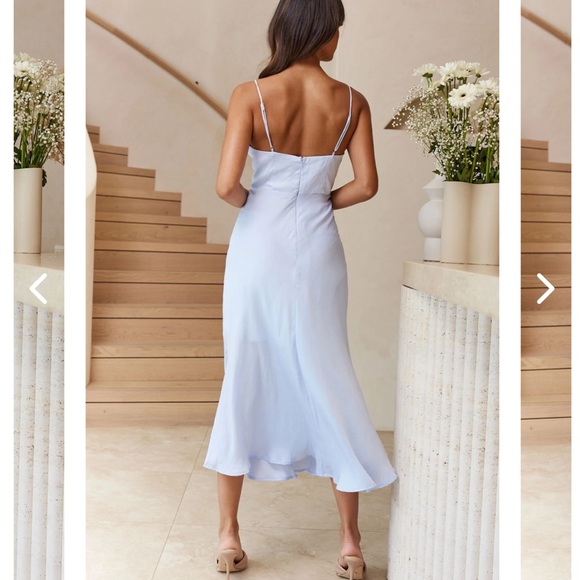 MIDI DRESS STEEL BLUE - Picture 2 of 2